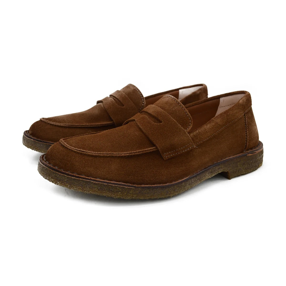 Sadelflex Suede Loafers, Mattone (Brown)-Sko og støvler-Astorflex-Motorious Copenhagen