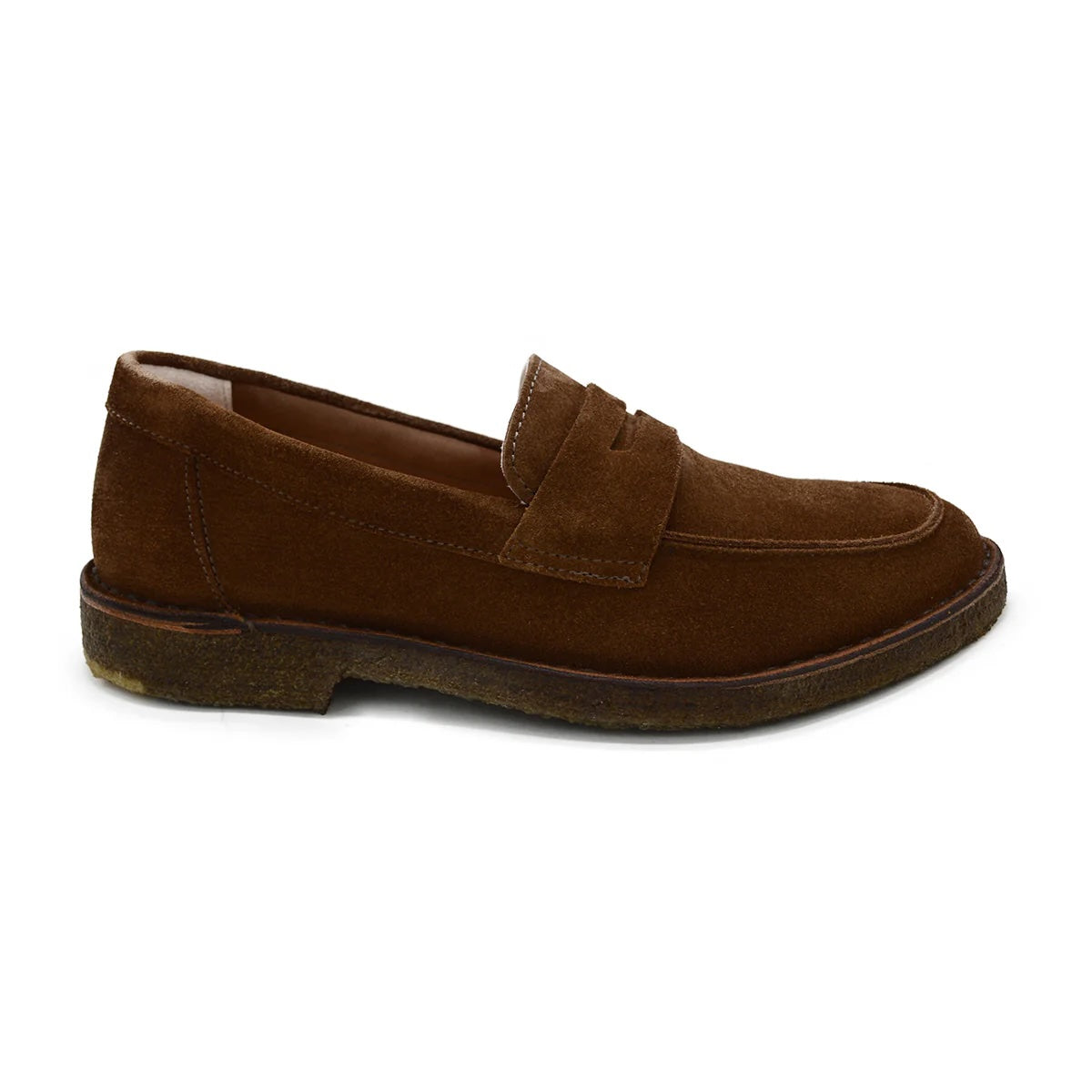 Sadelflex Suede Loafers, Mattone (Brown)-Sko og støvler-Astorflex-Motorious Copenhagen