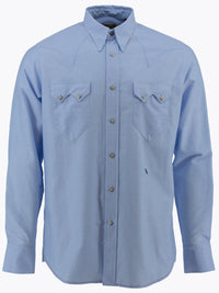 Sawtooth Western Shirt, Oxford, Light Blue-Skjorter-Sneum-Motorious Copenhagen