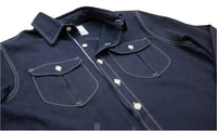 Selvedge Denim Shirt, Indigo Blue-Skjorter-Hen's Teeth-Motorious Copenhagen