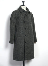 Sigurd, Long Lined Wool Coat, Grey Tweed-Jakker-Hansen Garments-Motorious Copenhagen