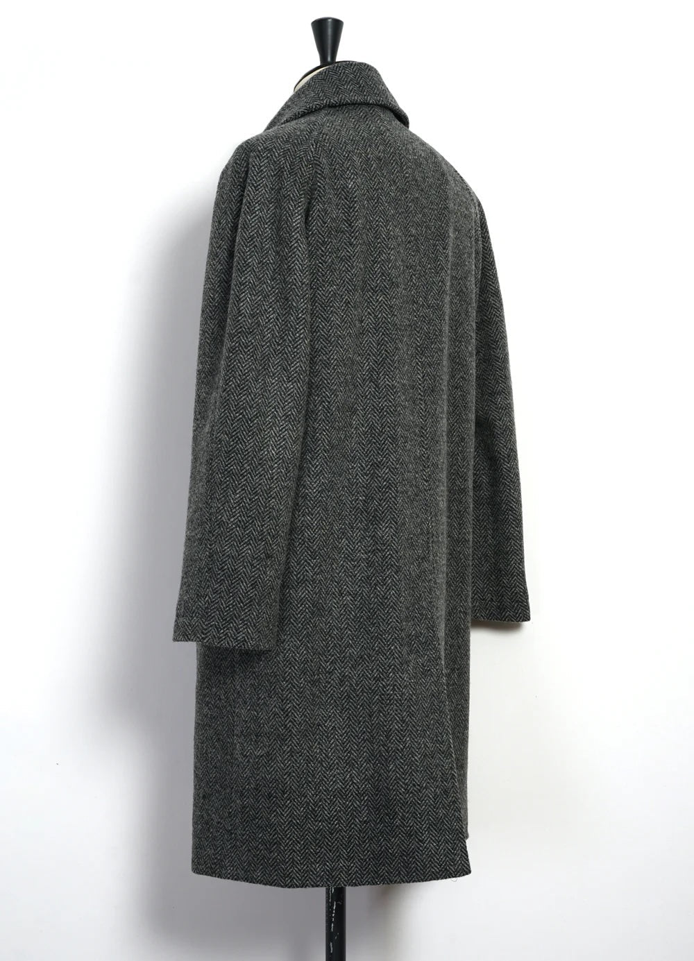 Sigurd, Long Lined Wool Coat, Grey Tweed-Jakker-Hansen Garments-Motorious Copenhagen