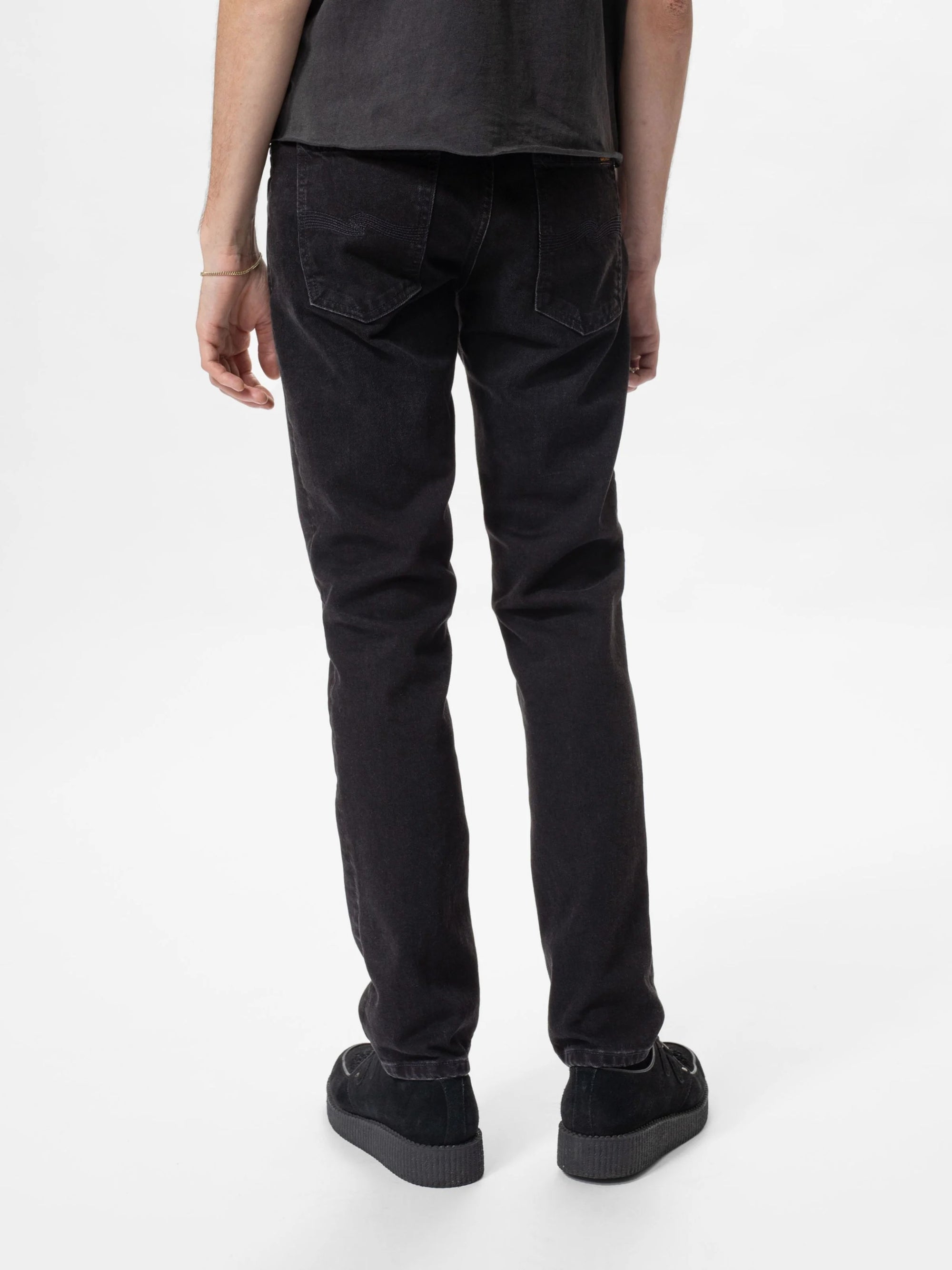 Solid Ollie, Black Steel-Bukser-Nudie Jeans-Motorious Copenhagen