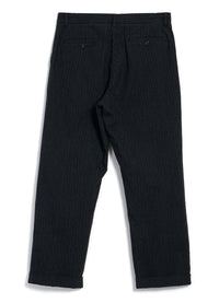 Sune, Pleated Wide Cut Trousers, Black Pin-Bukser-Hansen Garments-Motorious Copenhagen