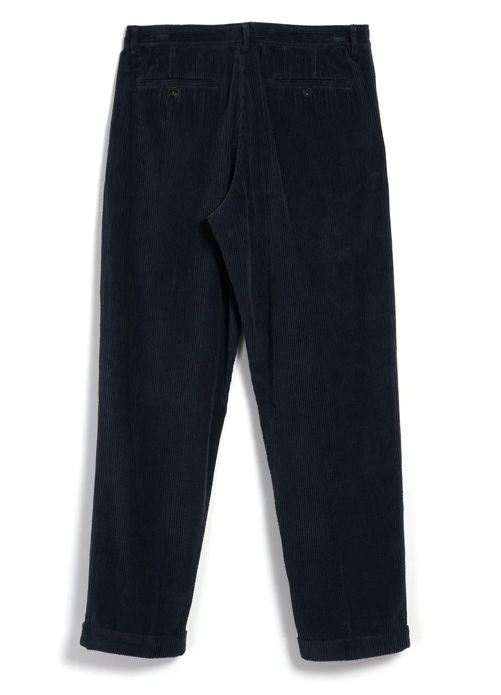 Sune, Pleated Wide Cut Trousers, Dusty Navy-Bukser-Hansen Garments-Motorious Copenhagen