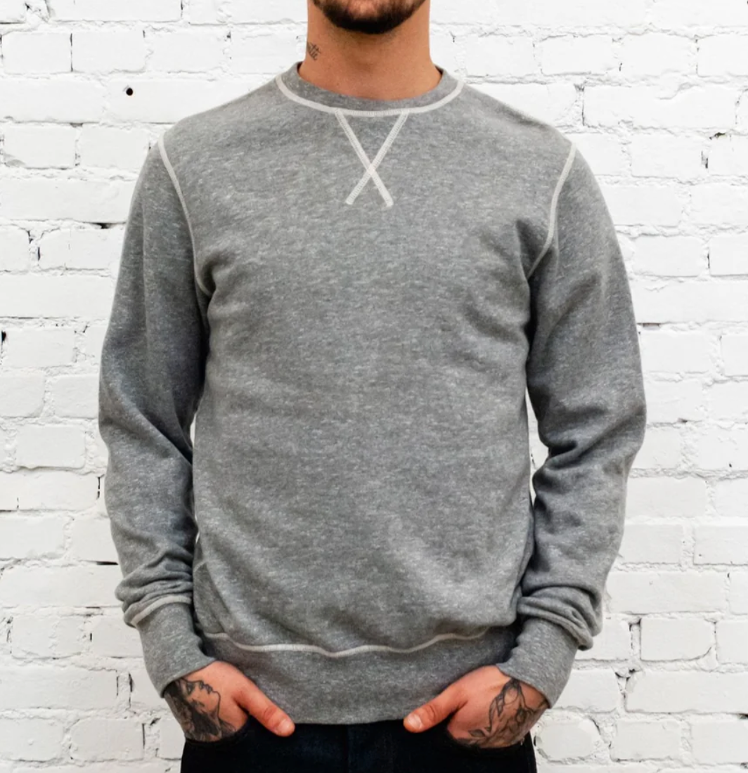 Sweatshirt Skull, Organic Fleece, Grey Melange-Sweatshirts-Eat Dust-Motorious Copenhagen