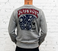 Sweatshirt Skull, Organic Fleece, Grey Melange-Sweatshirts-Eat Dust-Motorious Copenhagen