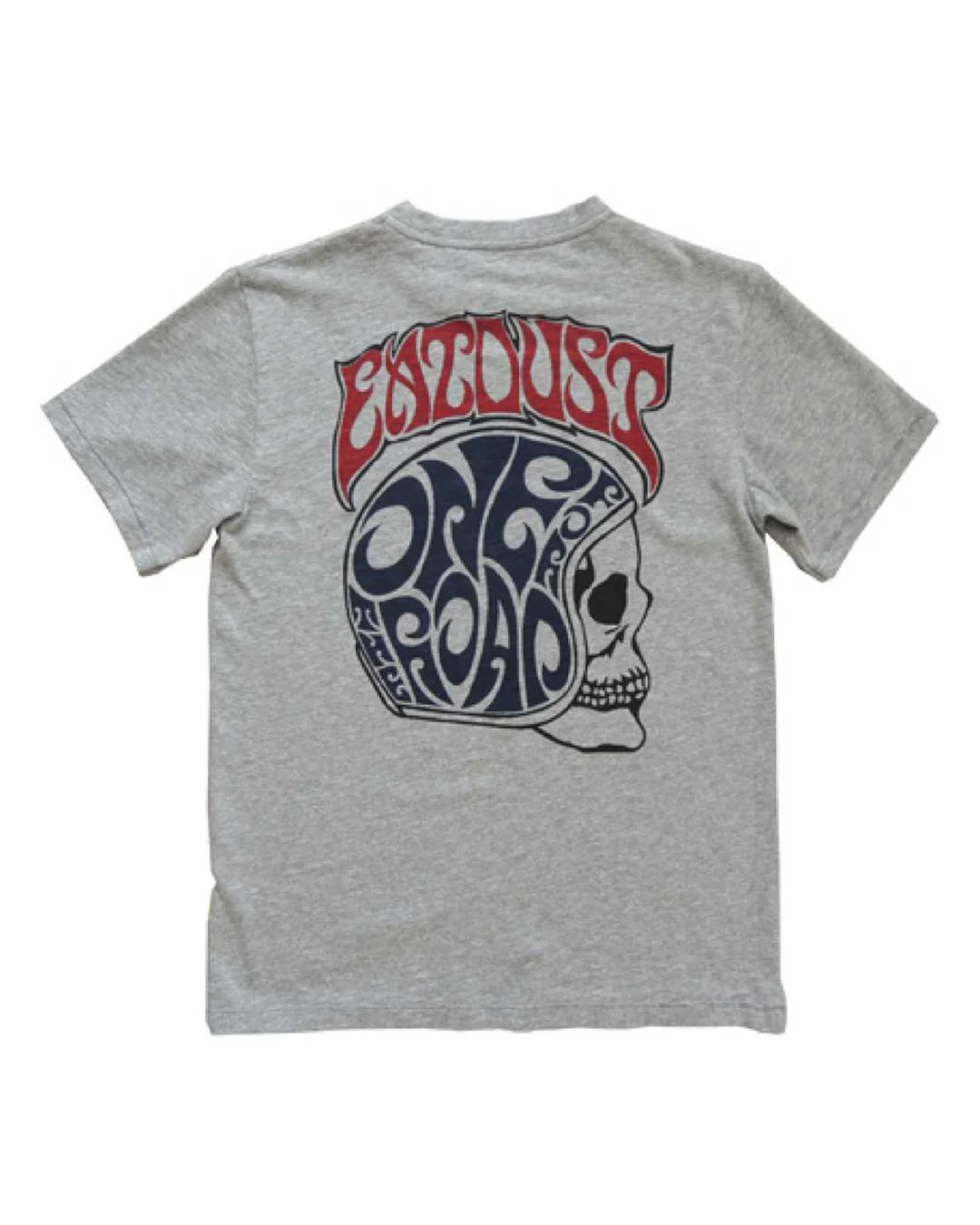 T-Shirt Skull, Heather Grey-T-shirts-Eat Dust-Motorious Copenhagen