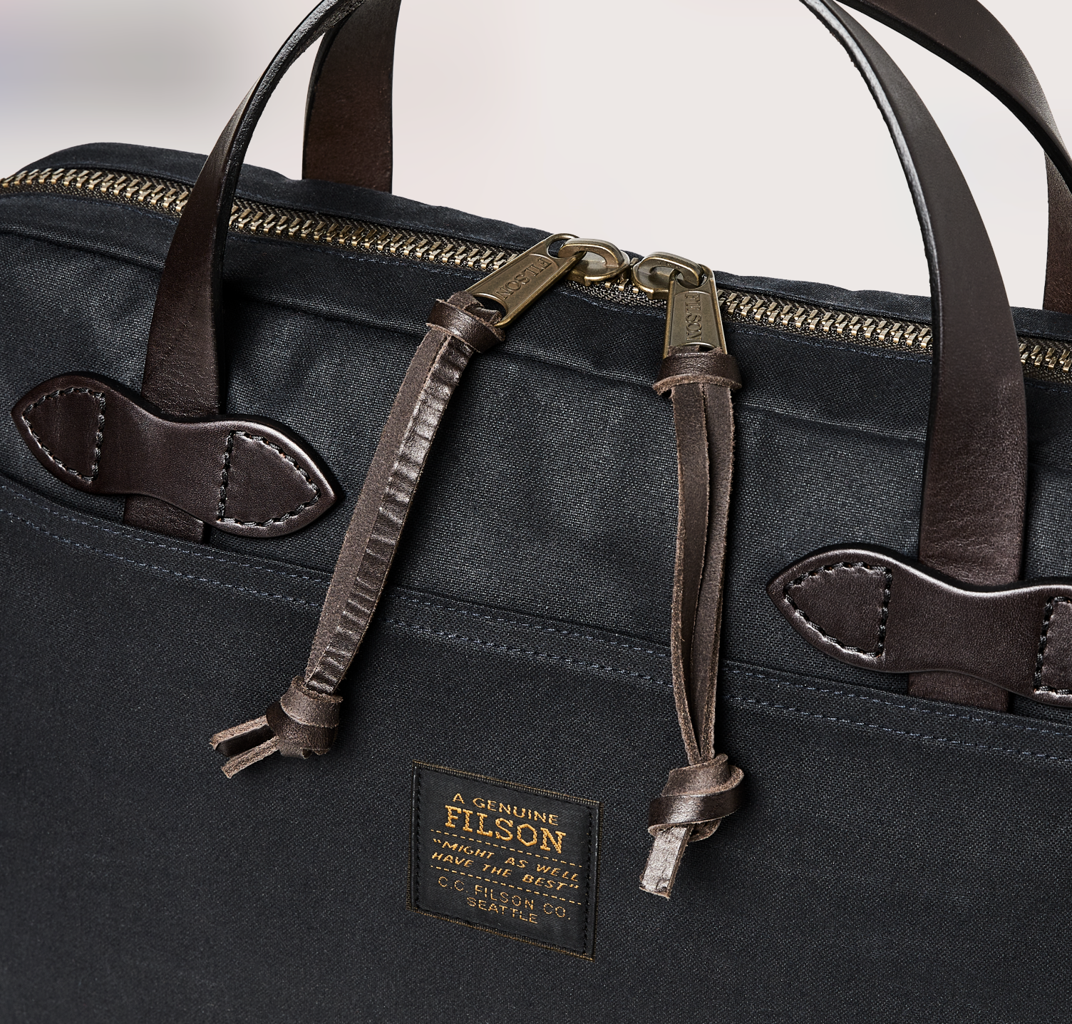 Tin Cloth Compact Briefcase, Navy-Tasker-Filson 1897-Motorious Copenhagen