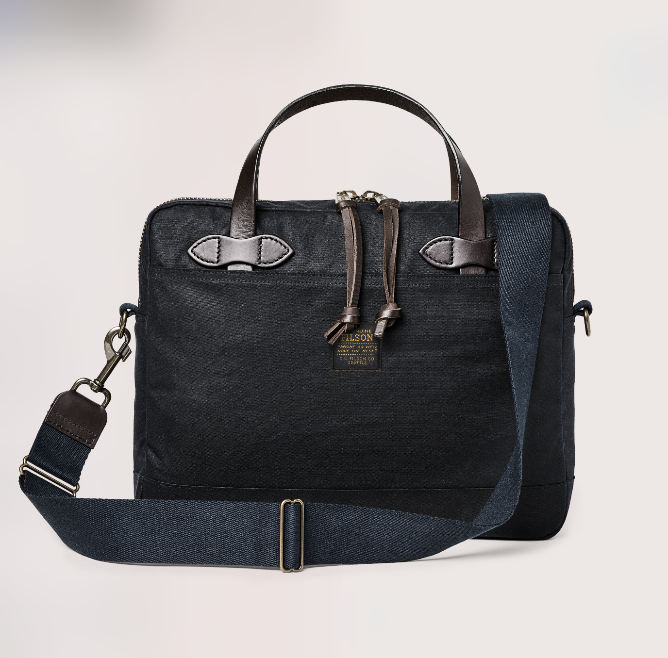 Tin Cloth Compact Briefcase, Navy-Tasker-Filson 1897-Motorious Copenhagen