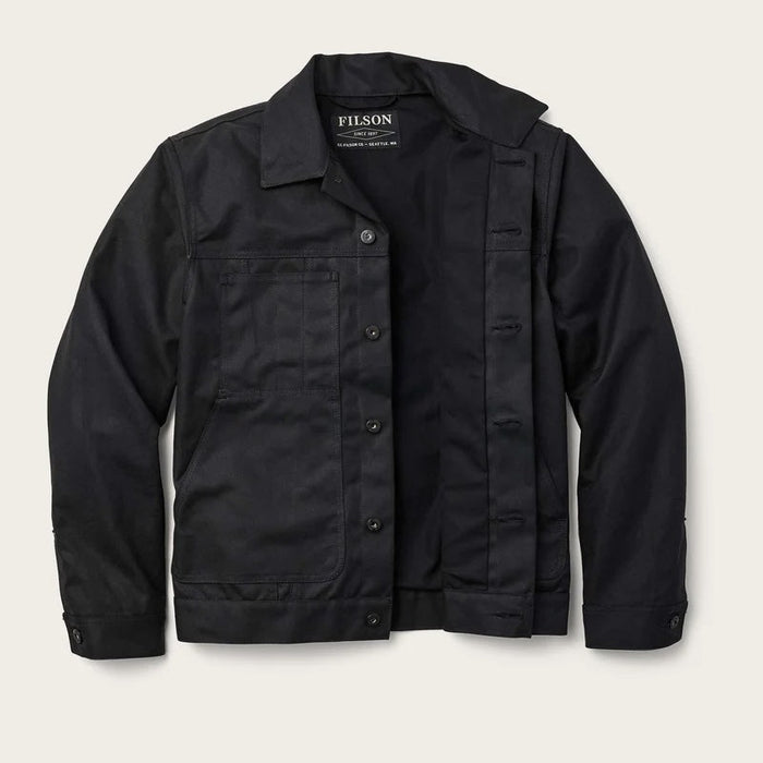 Tin Cloth Short Lined Cruiser Jacket, Black-Jakker-Filson 1897-Motorious Copenhagen