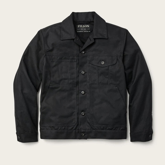 Tin Cloth Short Lined Cruiser Jacket, Black-Jakker-Filson 1897-Motorious Copenhagen