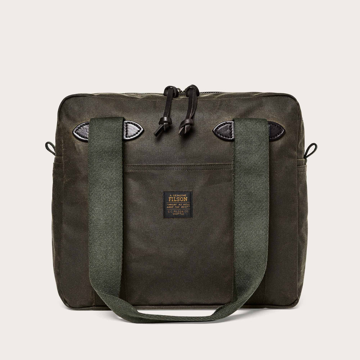 Tin Cloth Tote bag with zipper, Ottergreen-Tasker-Filson 1897-Motorious Copenhagen