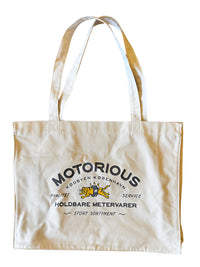 "Tire-Tiger" Motorious Tote Bag, Large, Off-white-Tasker-Motorious Copenhagen-Motorious Copenhagen