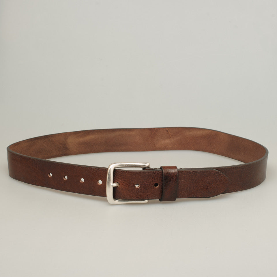 Vintage Flintholm, 40mm leather belt, Brown Chestnut-Bælter-Baunbaek og Lyn-Motorious Copenhagen