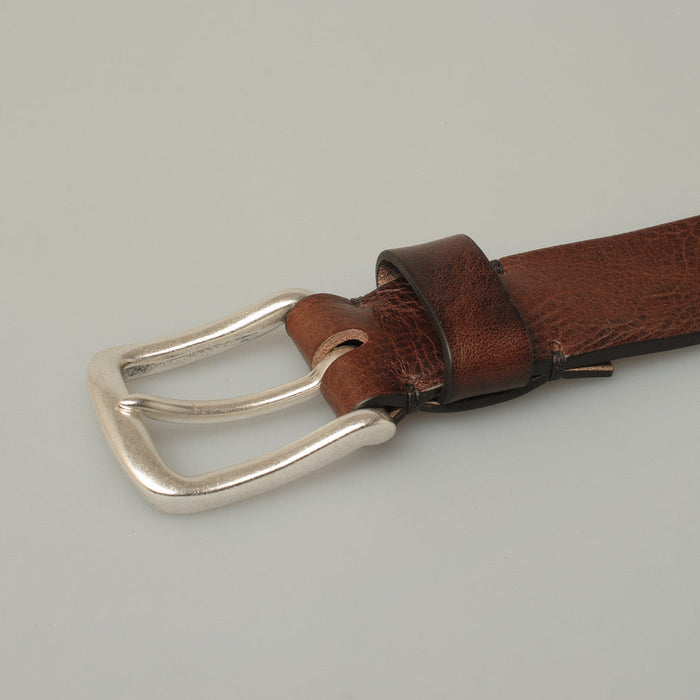 Vintage Flintholm, 40mm leather belt, Brown Chestnut-Bælter-Baunbaek og Lyn-Motorious Copenhagen